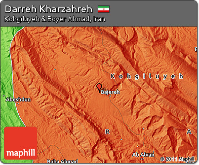 Political Map of Darreh Kharzahreh