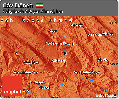 Political Map of Gāv Dāneh