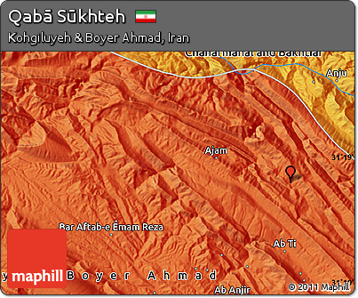 Political Map of Qabā Sūkhteh