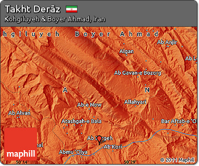 Political Map of Takht Derāz