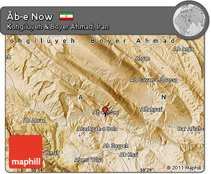 Satellite Map of Āb-e Now