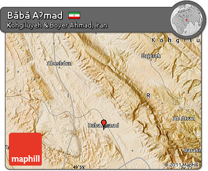 Satellite Map of Bābā Aḩmad