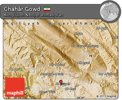 Satellite Map of Chahār Gowd
