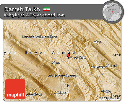 Satellite Map of Darreh Talkh