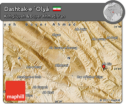 Satellite Map of Dashtak-e `Olyā