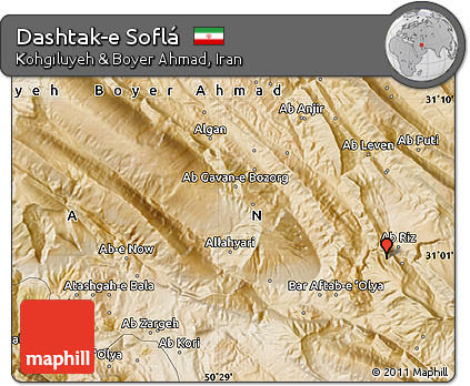 Satellite Map of Dashtak-e Soflá