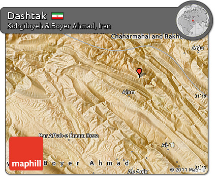 Satellite Map of Dashtak