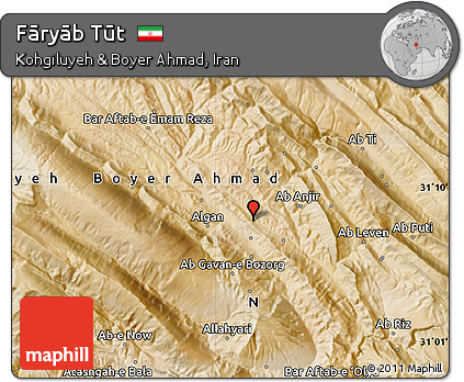 Satellite Map of Fāryāb Tūt