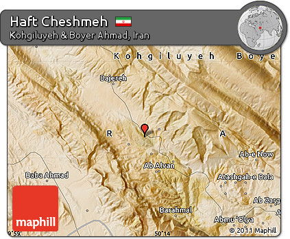 Satellite Map of Haft Cheshmeh