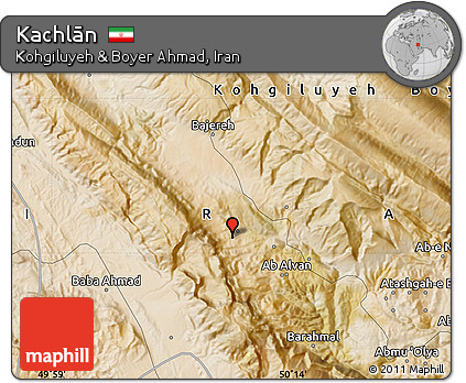Satellite Map of Kachlān