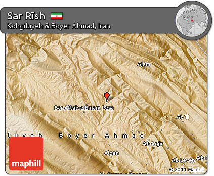Satellite Map of Sar Rīsh