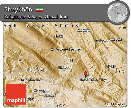 Satellite Map of Sheykhān