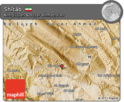Satellite Map of Shītāb