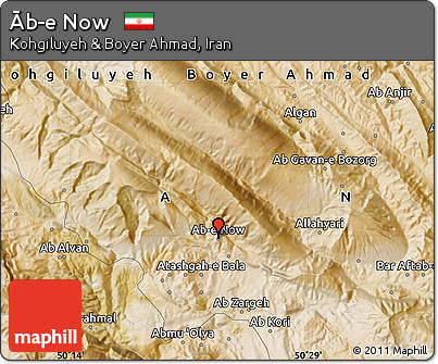 Satellite Map of Āb-e Now