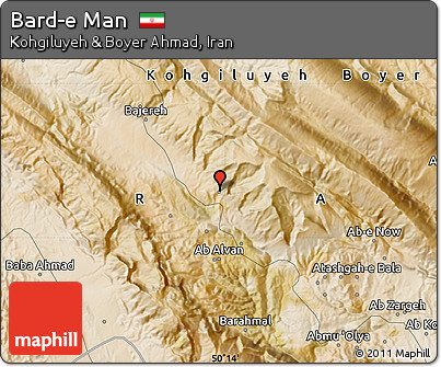 Satellite Map of Bard-e Man