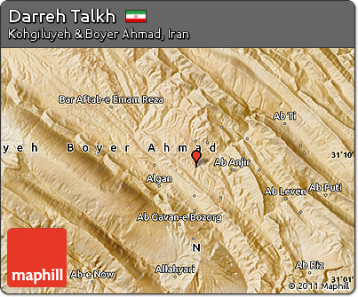 Satellite Map of Darreh Talkh