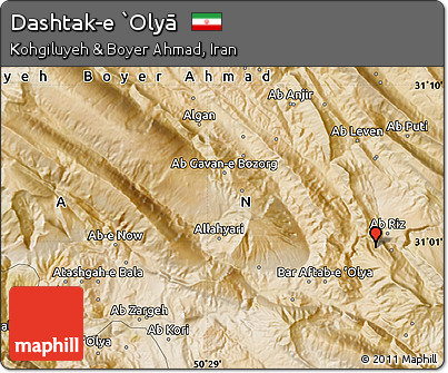 Satellite Map of Dashtak-e `Olyā