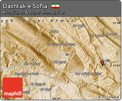 Satellite Map of Dashtak-e Soflá