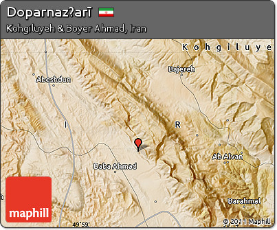 Satellite Map of Doparnaz̧arī