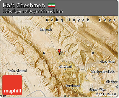 Satellite Map of Haft Cheshmeh