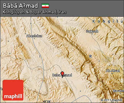 Satellite Map of Bābā Aḩmad