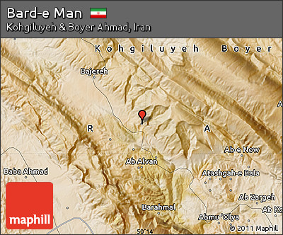 Satellite Map of Bard-e Man