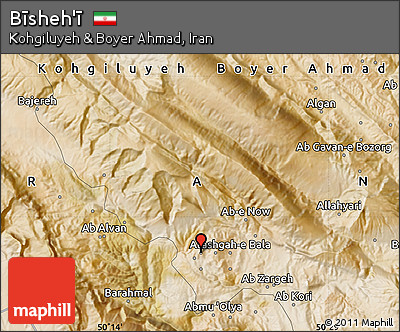 Satellite Map of Bīsheh'ī