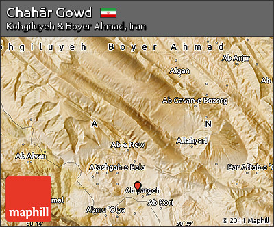 Satellite Map of Chahār Gowd