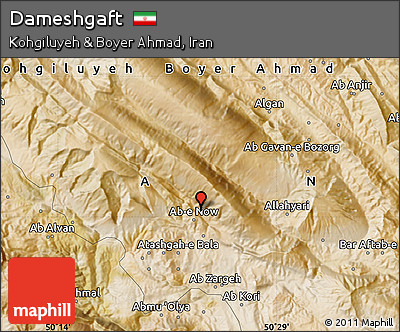 Satellite Map of Dameshgaft