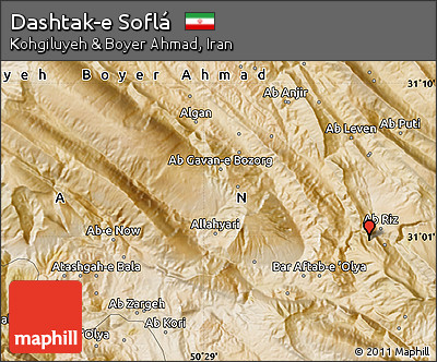 Satellite Map of Dashtak-e Soflá