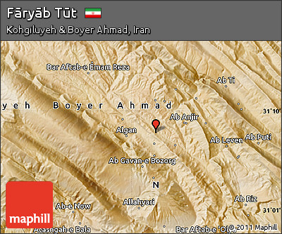 Satellite Map of Fāryāb Tūt