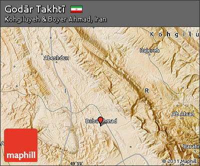 Satellite Map of Godār Takhtī
