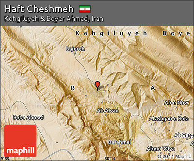 Satellite Map of Haft Cheshmeh