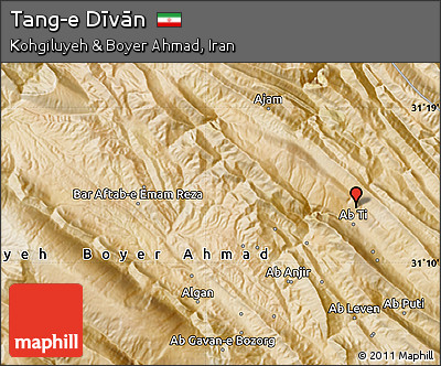 Satellite Map of Tang-e Dīvān