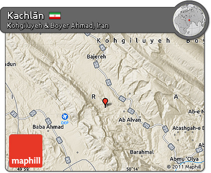 Shaded Relief Map of Kachlān