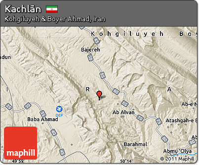 Shaded Relief Map of Kachlān