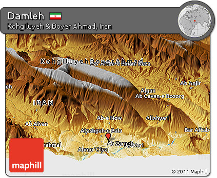Physical Panoramic Map of Damleh