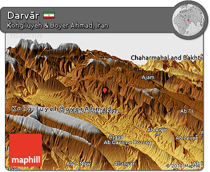 Physical Panoramic Map of Darvār