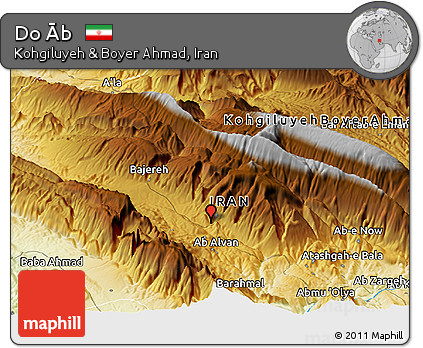 Physical Panoramic Map of Do Āb