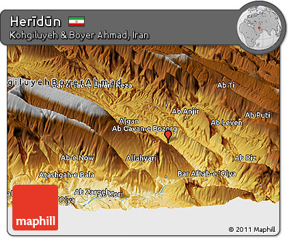 Physical Panoramic Map of Herīdūn