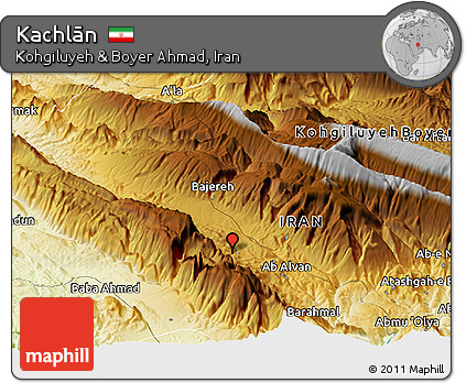 Physical Panoramic Map of Kachlān