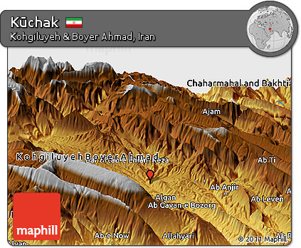 Physical Panoramic Map of Kūchak