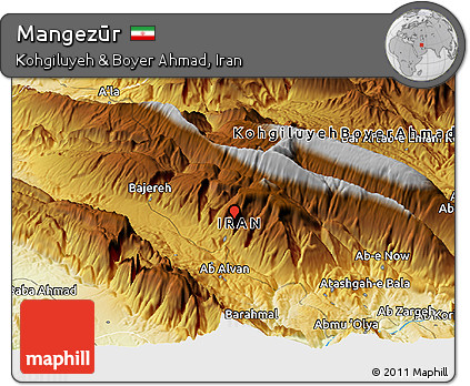 Physical Panoramic Map of Mangezūr
