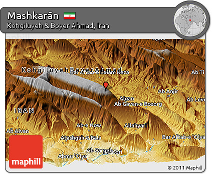 Physical Panoramic Map of Mashkarān