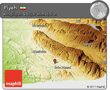 Physical Panoramic Map of Pīyeh