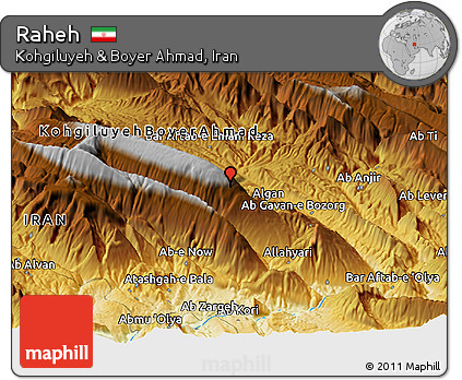 Physical Panoramic Map of Raheh