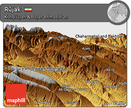 Physical Panoramic Map of Rūjak