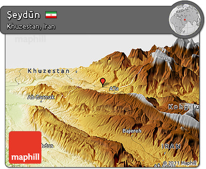 Physical Panoramic Map of Şeydūn
