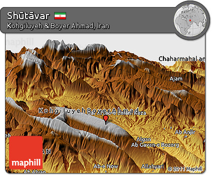 Physical Panoramic Map of Shūtāvar