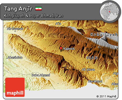 Physical Panoramic Map of Tang Anjīr